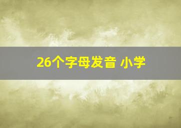 26个字母发音 小学